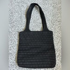 The Sak black crochet bag